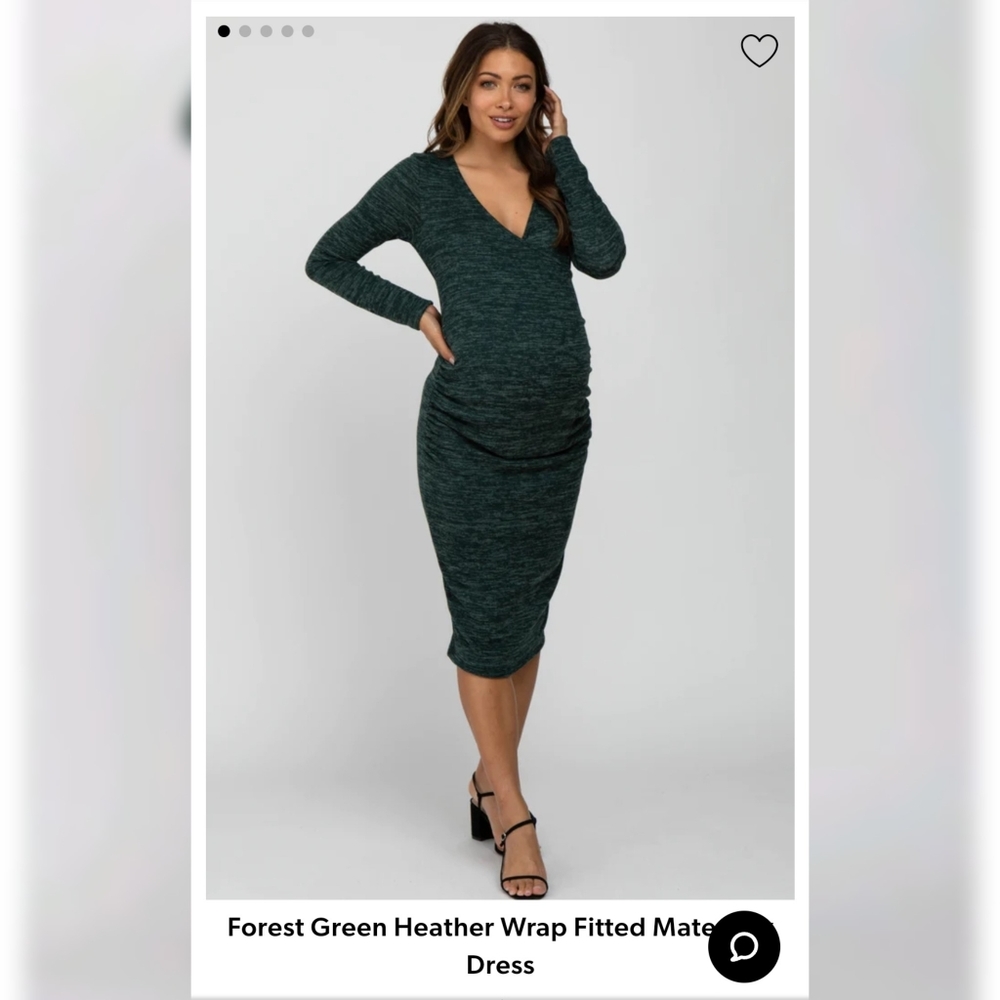 Teal maternity sweater dress